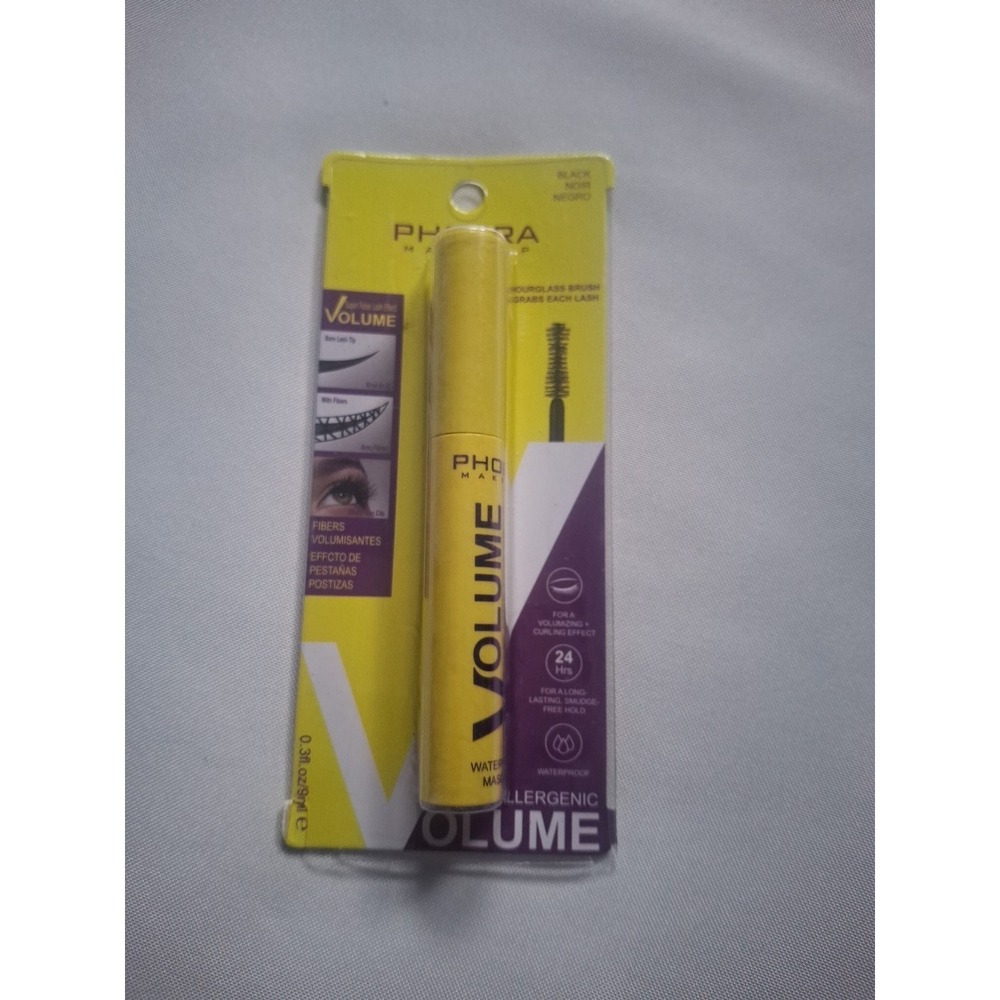PHOERA Volumizing Waterproof Mascara‎ False Lash Effect Fiber Curling Vegan